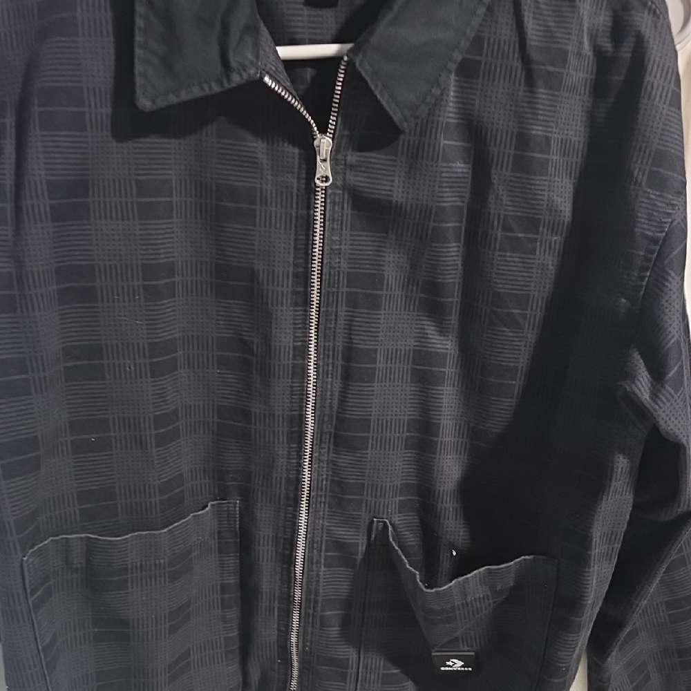 CONVERSE Men's Black Checkered Jacket